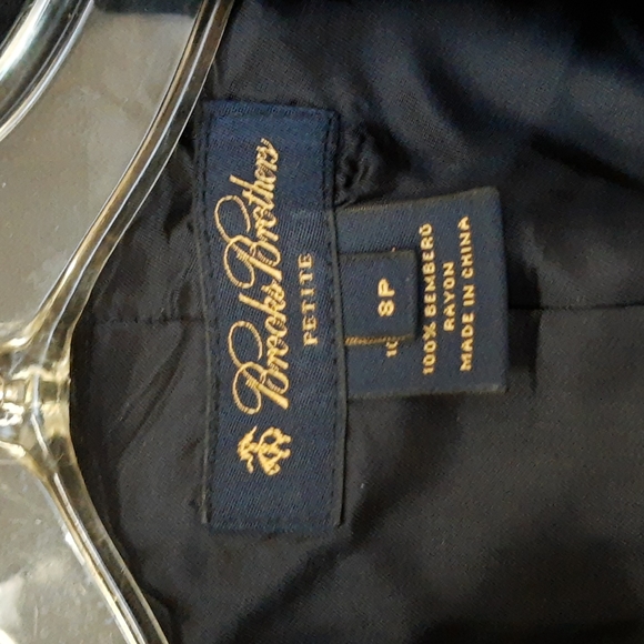 Brooks Brothers Navy Wool Tropical Weight Crop Sleeve Size 8 Petite - Picture 2 of 9